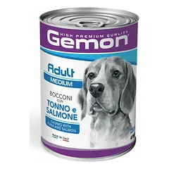 Gemon Dog Chunkies Adult Medium With Tuna&Salmon konservai suaugusiems vidutinių veislių šunims su tunu ir lašiša, 0,415 kg