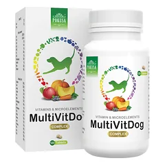 Pokusa GreenLine MultiVit Dog 120tbl. - pilnas vitaminų, amino rūgščių ir mineralų rinkinys šunims