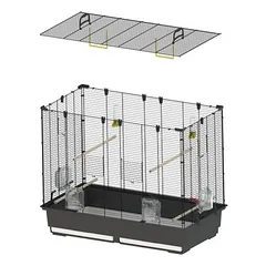 Ferplast narvas paukščiams Piano 6, ruda / juoda: L 87 x B 46,5 x H 70 cm — 2 nuotrauka