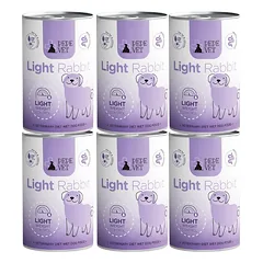 PAKA ZWIERZAKA PEPE Vet Light Rabbit 6x400 g šlapias šunų maistas, padedantis sumažinti antsvorį