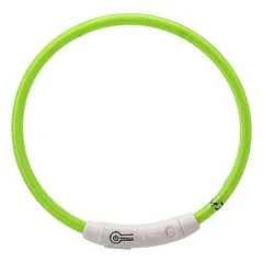 Šviečiantis antkaklis šunims LED, reguliuojamas, 45cm (žalias) — 5 nuotrauka