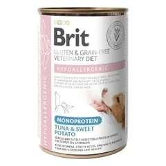 Brit Grain Free Veterinary Diets Hypoallergenic Monoprotein Tuna konservai be grūdų, 400 g