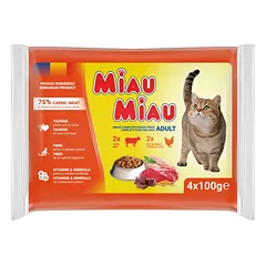 MAIAU MAIAU CAT MIX HOVE A VICHILIS, KIKTAS 100 G (4 pakuotė)