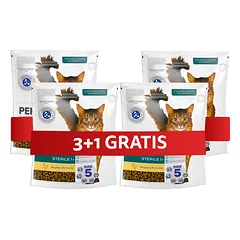 PERFECT FIT Sterile 1+ 4 x 750 g Visavertis sausas ėdalas suaugusioms katėms, gausus vištienos, 3+1 NEMOKAMAI