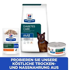 Hill's Prescription Diet m/d su vištiena, drėgnas maistas katėms — 4 nuotrauka
