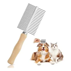 UAMLY Doppelter Katzenkamm aus Holz