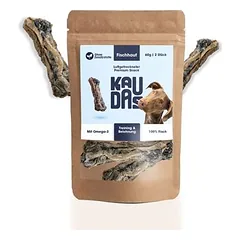 KAUDAS Hundekausnack Fischhaut Knochen - Zahnpflege, Kabeljauhaut & Omega-5