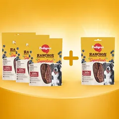 PEDIGREE® Ranchos™ Supermaistas su jautiena, uogomis ir neskaldytais grūdais 3x70g + 70g NEMOKAMAI
