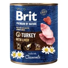 Brit Premium by Nature kons. šunims Turkey with Liver 800g