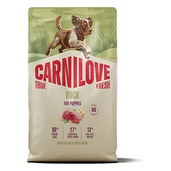 CARNILOVE True Fresh Dog Duck Puppies 3 x 4 kg – sausas pašaras su šviežia antiena šuniukams
