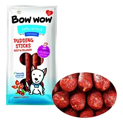 Skanėstai šunims BOW WOW Jelly snack su jautiena ir kolagenu, 6 vnt.