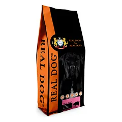 Real Dog Adult All Breeds su kiauliena ir ryžiais 20kg