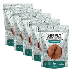 SIMPLY FROM NATURE Meat Strips Kalakutienos juostelės šunims 5x80 g