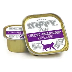 Kippy paštetas sterilizuotoms katėms su kalakutiena 12x90g