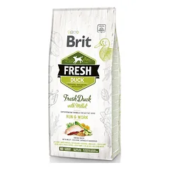 Brit Fresh Duck with Millet Active Run&Work sausas pašaras šunims
