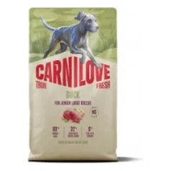 CARNILOVE TRUE FRESH Dog Duck Junior Large Breeds sausas pašaras šuniukams 4 kg