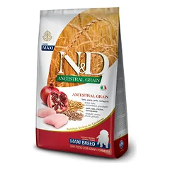 Farmina N&D Ancestral Grain Dog Puppy Maxi Low Grain Chicken & Pomegranate sausas maistas didelių veislių šuniukams, 20 kg
