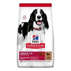 Hill's Science Plan Dog Adult 1-6 MEDIUM su ėriena, sausas maistas šunims 14 kg
