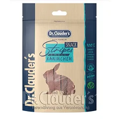 DR. CLAUDER’S vytintos triušienos skanėstas juostelėmis šunims ir katėms 80g