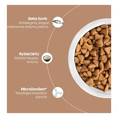 Visų veislių suaugusių baltakailių šunų pašaro papildas - skanėstai su balta žuvimi, 150 g — 3 nuotrauka