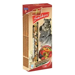 VITAPOL SMAKERS SU DŽIOVINTAIS VAISIAIS IR RIEŠUTAIS SKANĖSTAS ŠINŠILOMS 90G (2 VNT)