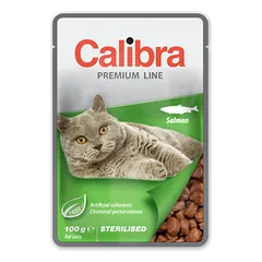 CALIBRA Cat pouch Premium Sterilised Salmon konservai sterilizuotoms katėms su lašiša, 100g
