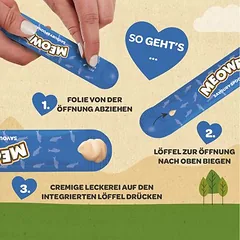 Meowee! Savoury Spoonables 4 x 14 g, skanėstai katėms — 5 nuotrauka