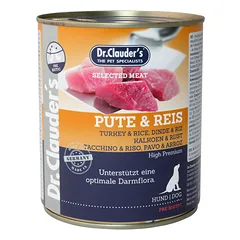 DR. CLAUDER'S  Turkey&rice konservai šunims su kalakutiena ir ryžiais, 800 g parduotuvėje mumbo.lt
