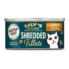 Lily's Kitchen Shredded Fillets drėgnas maistas katėms 24 x 70 g