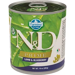 FARMINA N&D Prime Lamb & Blueberry konservai šunims su ėriena ir mėlynėmis 285 g