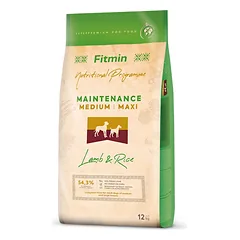 Fitmin Medium Maxi Maintenance Lamb &amp; Rice sausas maistas šunims