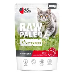 Raw Paleo sterilised Beef pouch 100g