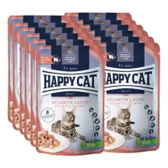 Happy Cat guliašas katėms su lašiša AtlantikLachs, 10x85 g