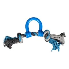 Duvo+ Hundespielzeug Knot Baumwolle Ziegenring & Plastik grau/blau