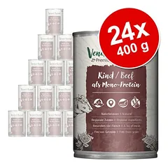 Venandi Animal Monoprotein drėgnas maistas katėms, ekonominė pakuotė 24 x 400 g
