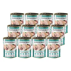 SUPER RAFI su perlinomis ir jautienos kepenimis 12x400 g šlapias maistas šunims