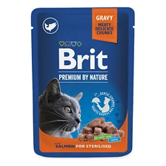 Brit Premium Cat Pouch Salmon for Sterilised 100 g parduotuvėje e-zoo.lt