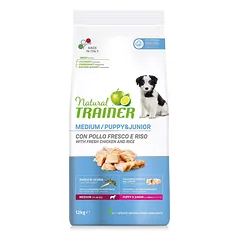 Trainer Natural PUPPY/JUNIOR MEDIUM su vištiena 12kg