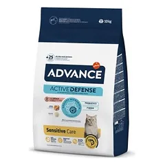 Advance Cat Adult Sensitive Care Salmon sausas maistas suaugusiems katams su lašiša, 10 kg