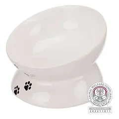 TRIXIE pakeltas keramikinis dubenėlis 0.15 l 13 cm baltas