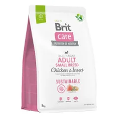 Brit Care Sustainable Adult Small Breed Chicken & Insect sausas pašaras šunims - Pet24