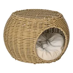 PawHut Rattan Katzenkorb