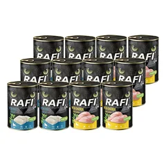 RAFI Cat Adult Mix 12 x 400 g skonių su menke ir vištiena, šlapias maistas katėms