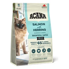 ACANA Bountiful Catch sausas maistas suaugusioms katėms su lašiša ir silke 1,8 kg