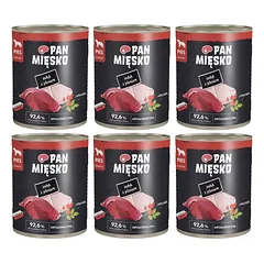 PAN MIŠKO Kalakutas su elniais drėgnas maistas šunims 6x800 g
