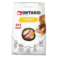 Ontario visavertis pašaras suaugusioms katėms Cat Exigent, 0,4 kg — 3 nuotrauka