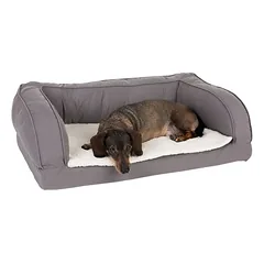 TIAKI ortopedinė sofa šunims, pilka, Dydis S: L 75 x B 50 x H 25 cm — 3 nuotrauka