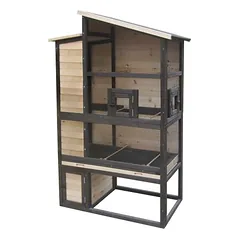Duvo+ Woodland Design Vogelhaus Chirpy Court holzfarbig