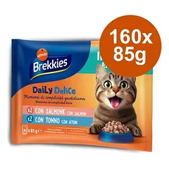 Brekkies Daily Delice Adult Cat drėgnas maistas katėms, ekonominė pakuotė 160 x 85 g