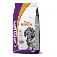 Gemon Dry Dog Mini Puppy & Junior sausas maistas mažų veislių šuniukams su vištiena ir ryžiais, 3 kg